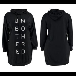 UNBOTHERED XL Hoodie Dress